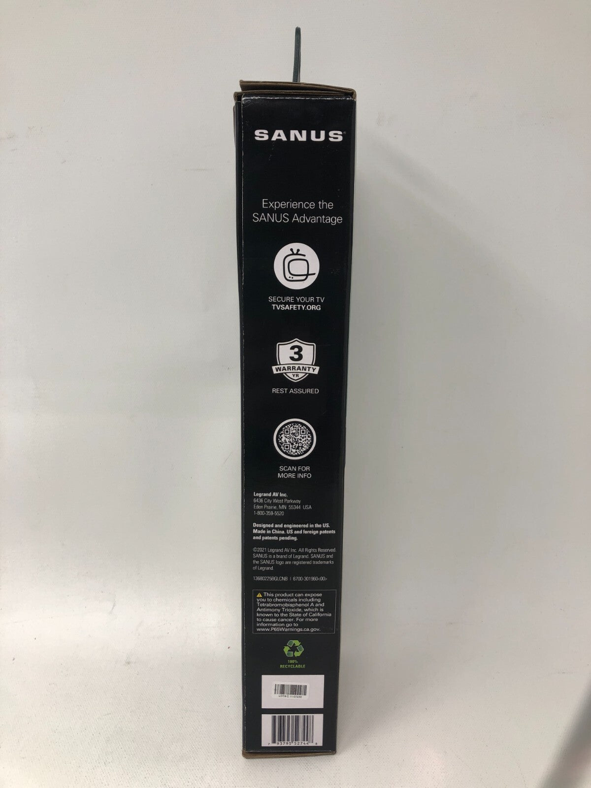 Sanus Soundbar Mount ~ Up to 15lbs, Wall-Mount, Under-TV, Black