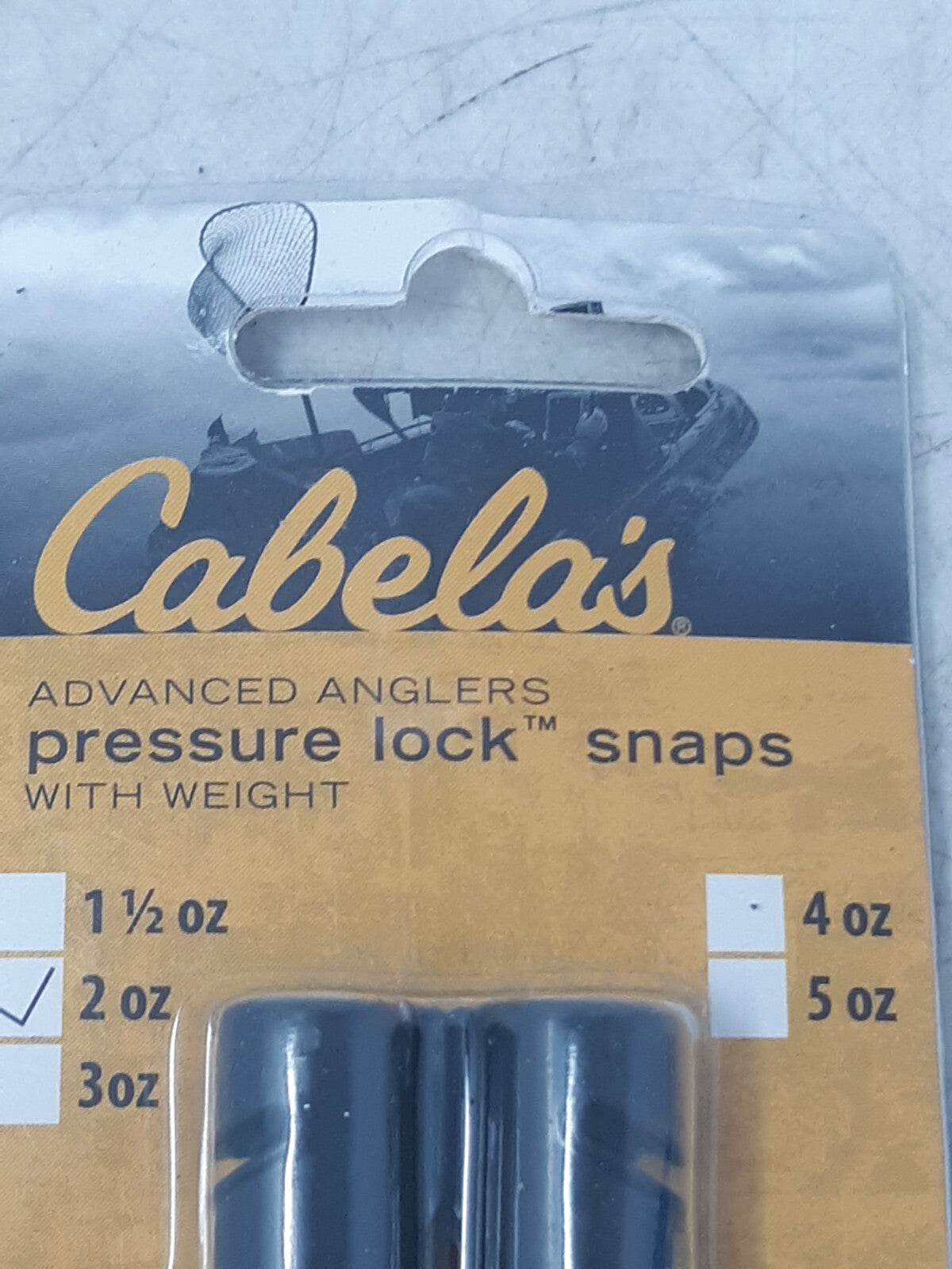 Cabela’s Pressure Lock Snaps with Weight 2oz Advanced Anglers Pack of 2