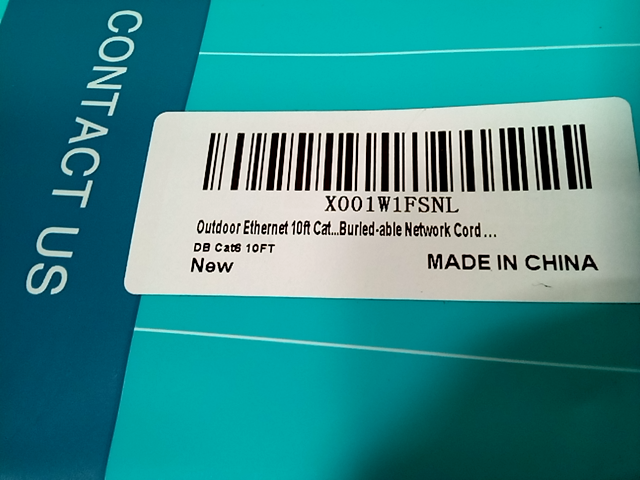 Outdoor Ethernet 10ft cable