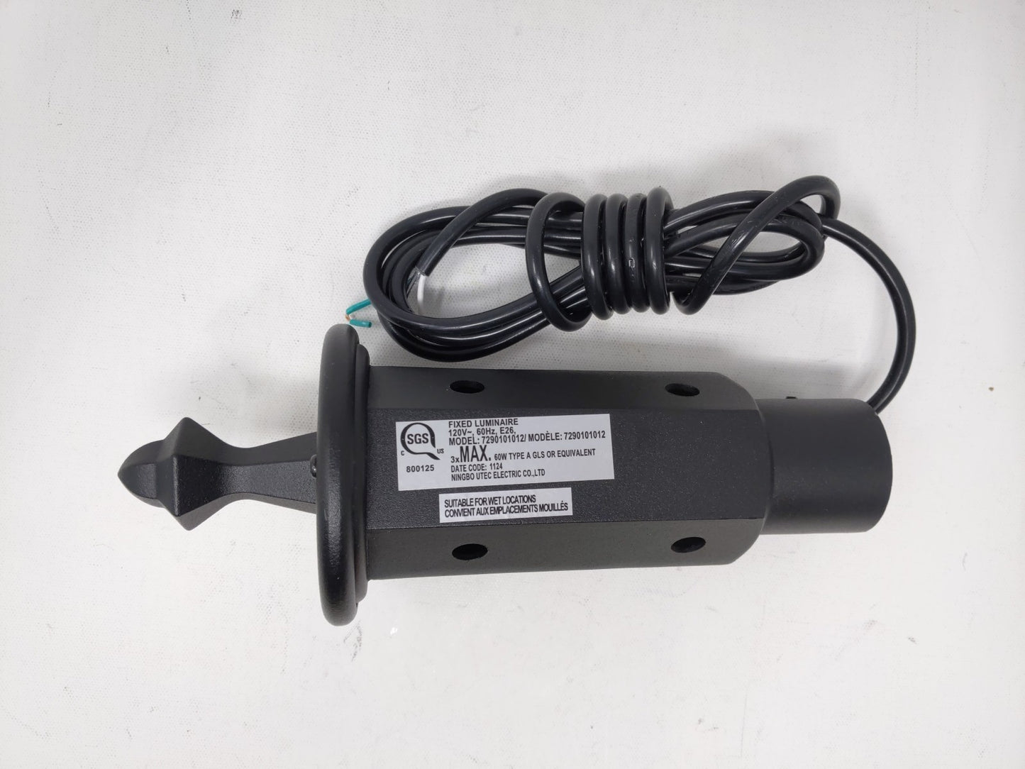 CENTER REPLACMENT For Lamp Post Black Harbor Breeze Hardwired 7290101012