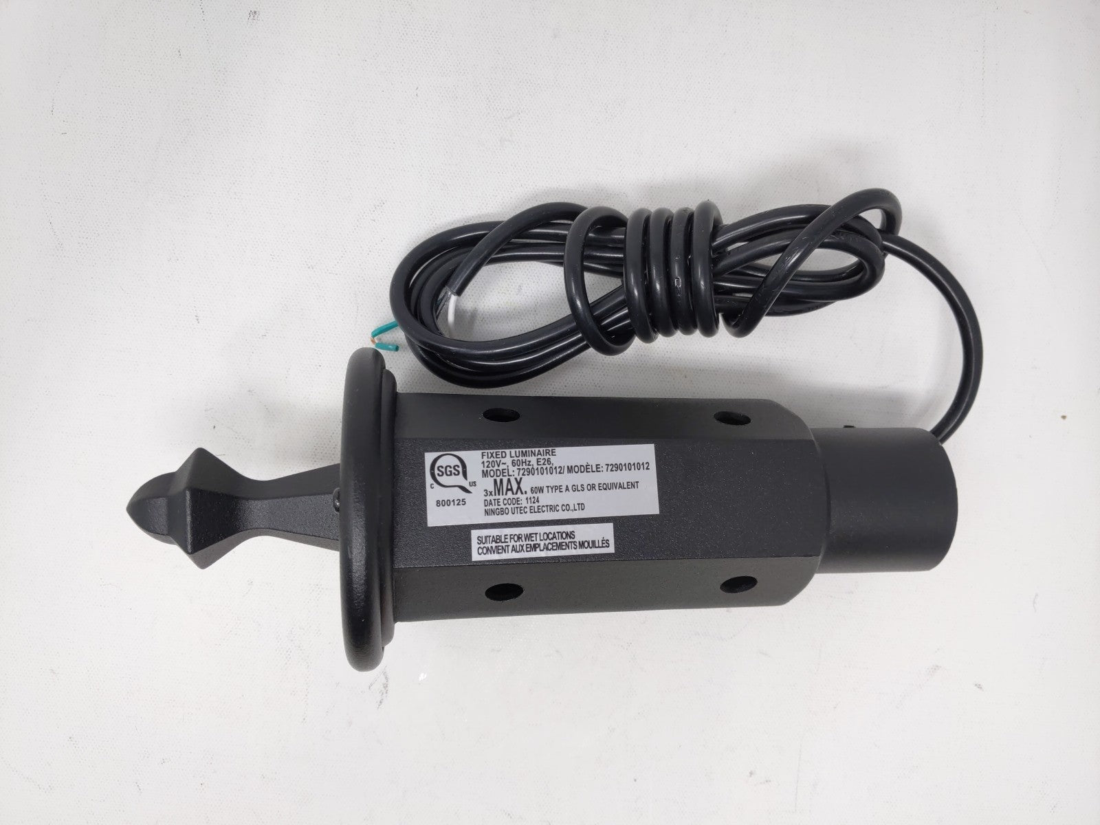 CENTER REPLACMENT For Lamp Post Black Harbor Breeze Hardwired 7290101012