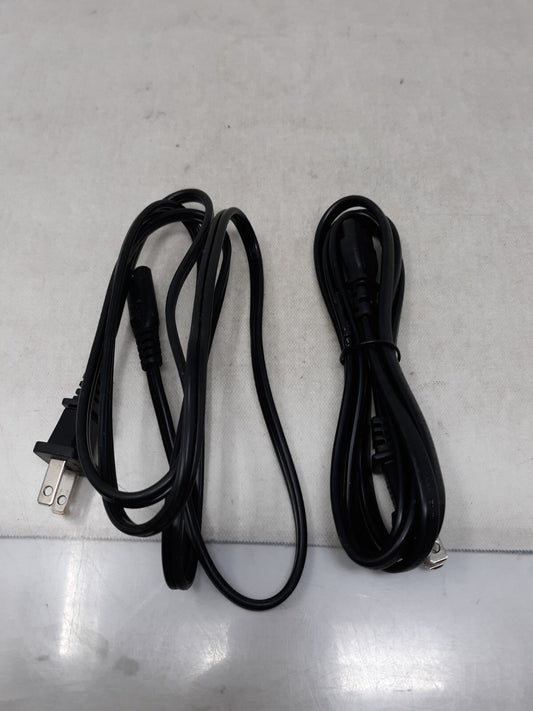 2 Pcs 6FT US 2 Prong Port AC Power Cord Cable Figure 8 Male Plug Slim 18/2 Gauge