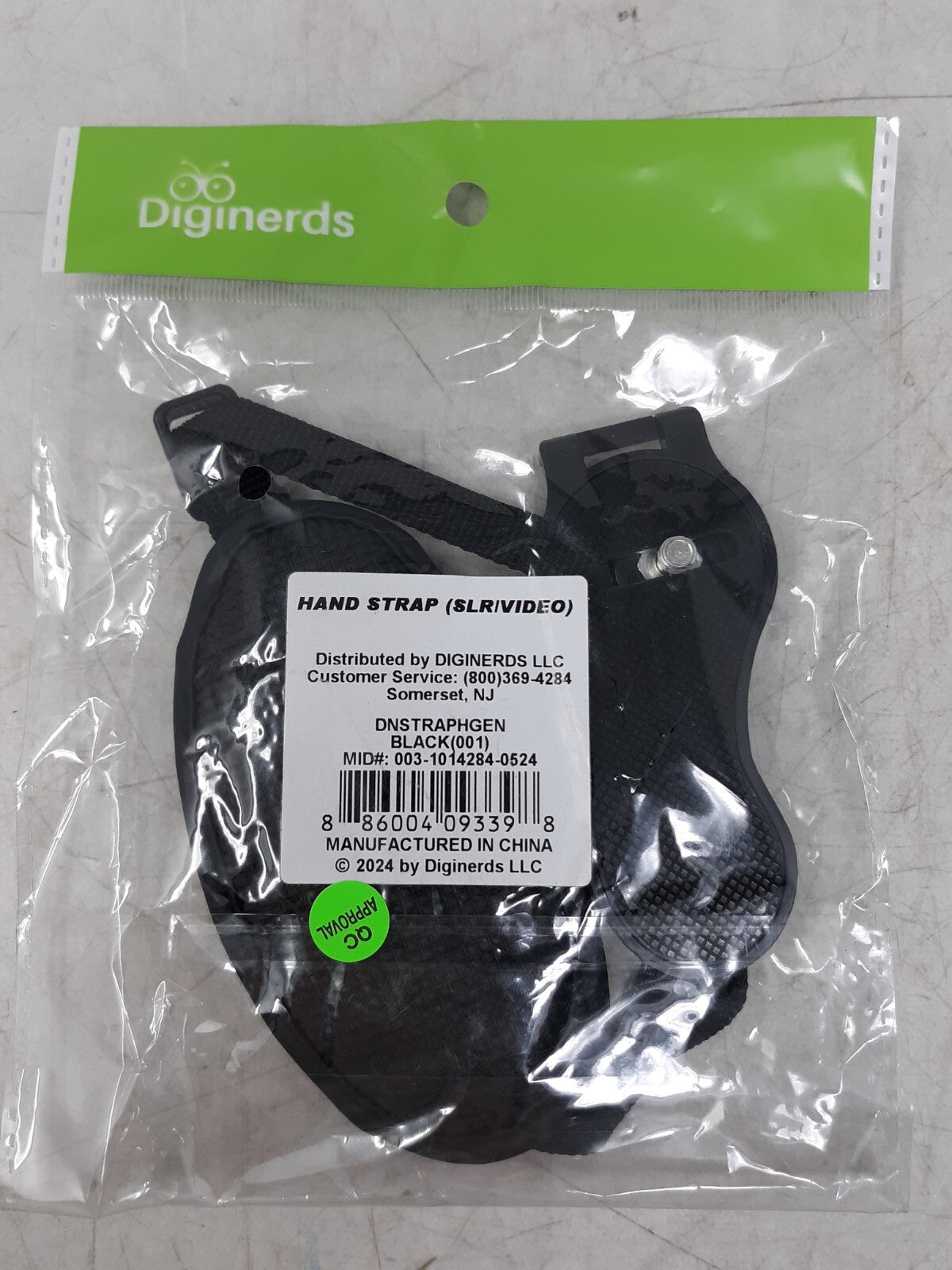 Diginerds Adjustable SLR/Video Camera Hand Strap - Black (Model DNSTRAPHGEN)
