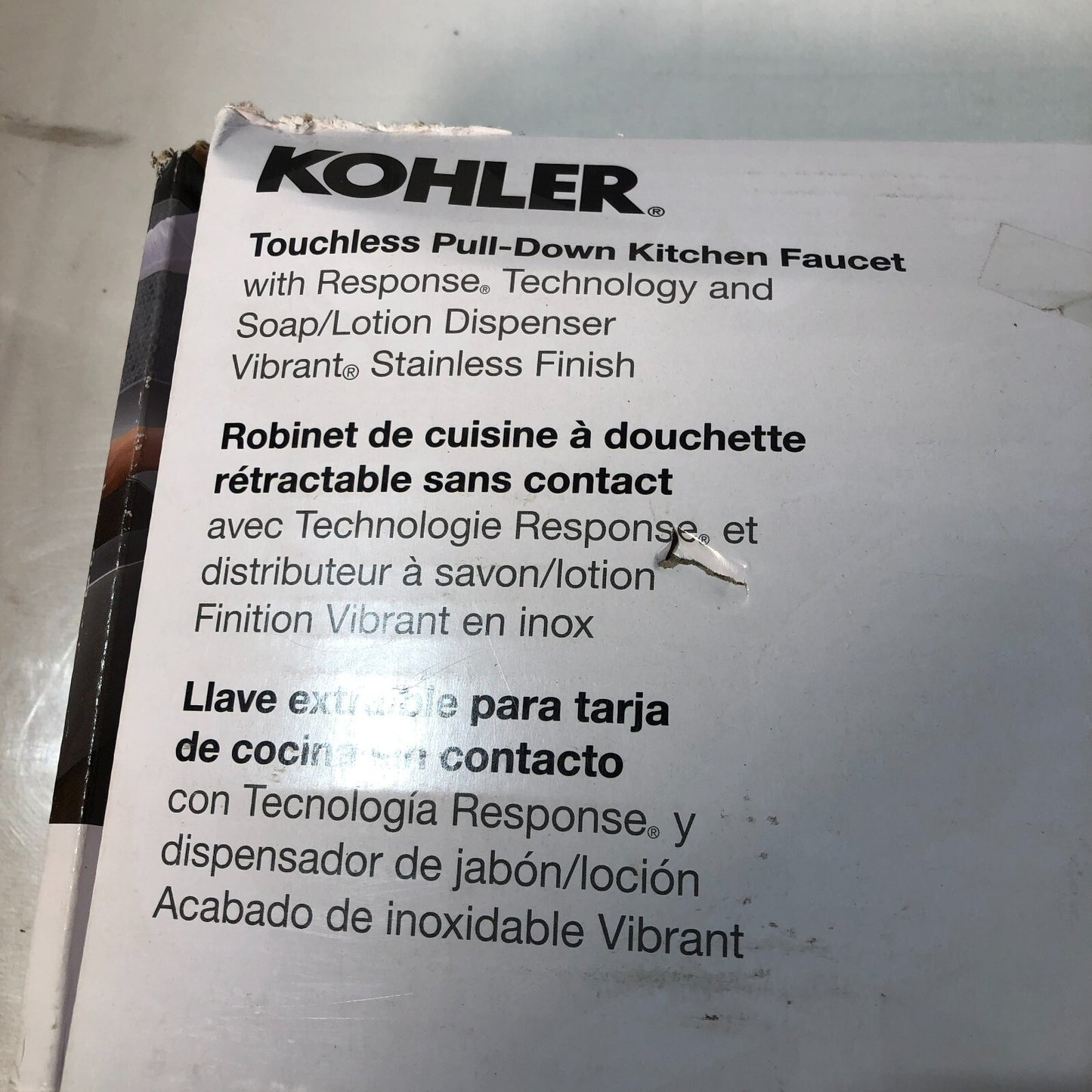 Kohler Touchless Pull-Down Kitchen Faucet with Soap Dispenser