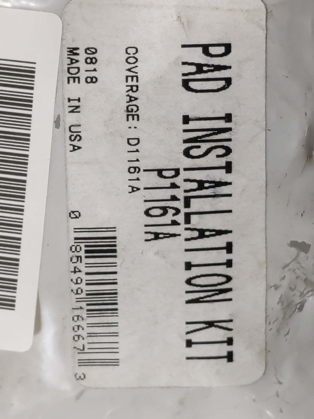 Disc Brake Hardware Kit-Pad Installation Kit Carlson P1161A