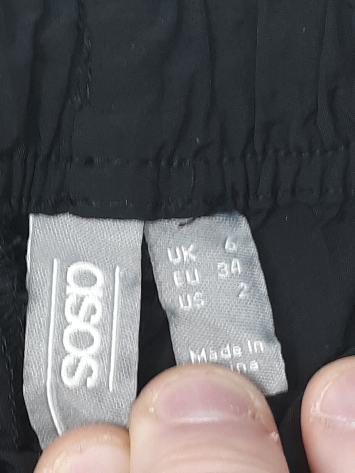 ASOS Woman's Canvas Athletic Pants Sz 2 Black & Grey