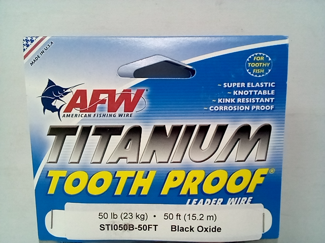 Lot of 3 American Fishing Wire AFW STI050B-50FT Titanium ToothProof  Single Stra