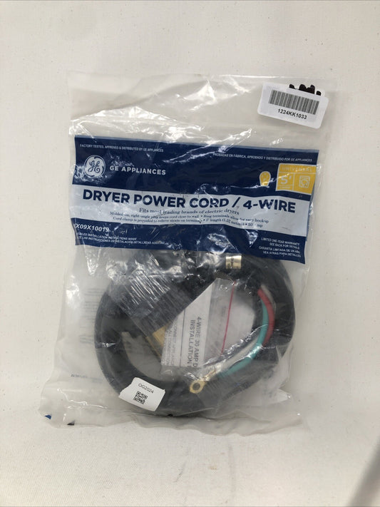 GE Appliances 5’ Universal Dryer Power Cord / 4 Wire WX09X10019