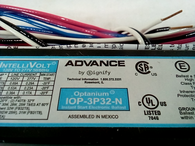 Philips  Advance IOP3P32N35I 32W FLU BALLAST - 120V-277V