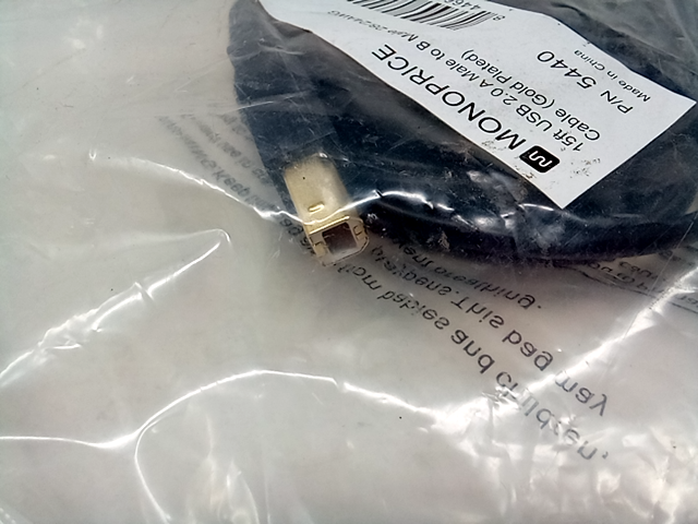 Monoprice USB 2.0 Cable - 15 Feet - Black | USB Type-a Male to USB Type-B Male  