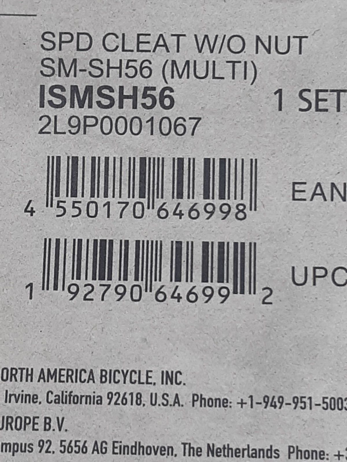 Shimano SM-SH56 SPD Multi-Release Cleat Set for Clipless Pedals