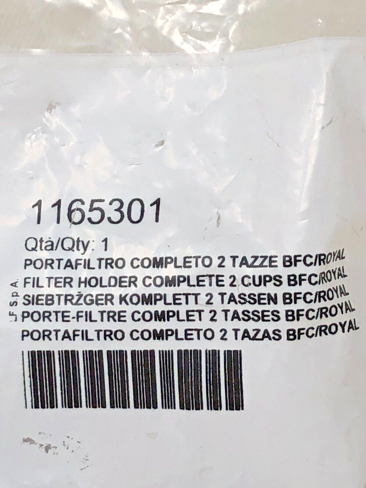 Bfc/Royal Coffee Machine Filter Holder Complete 2 Cups Bfc/royal