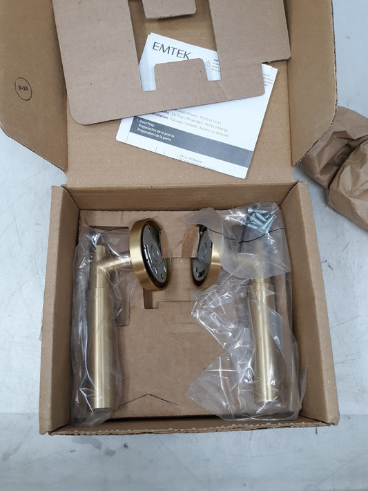 Emtek 5059MYLUS4 Myles Lever Dummy Door Handle with Disk Rosette – Satin Brass
