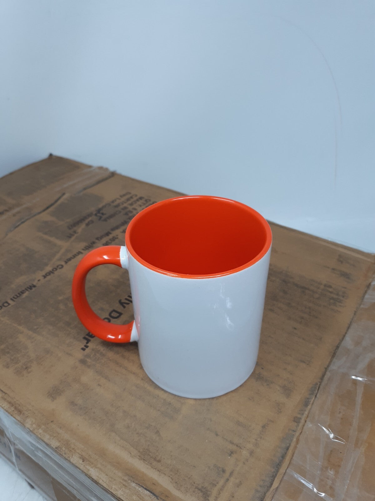 Miami Dolphins 11oz Inner Color Mug White/Orange NFL Licensed - Lot of 8