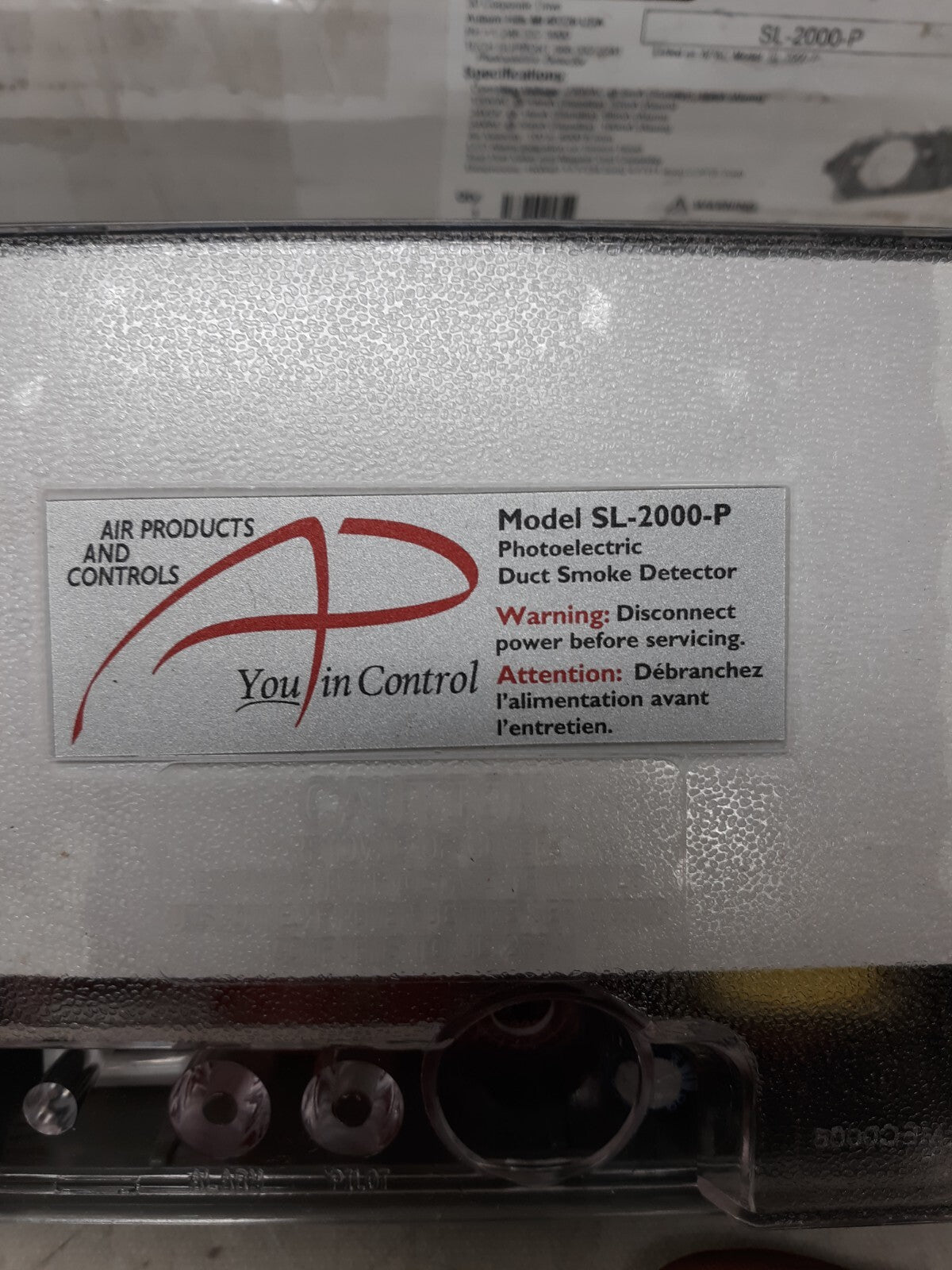 APC SL-2000-P Photoelectric Duct Smoke Detector
