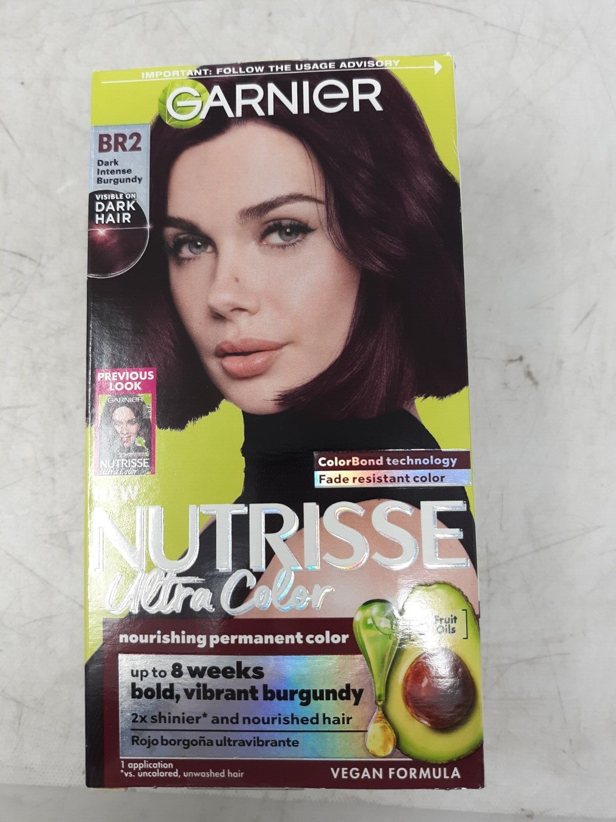 Garnier Nutrisse Ultra Color Nourishing Permanent Hair Color Cream, BR2 Dark Int
