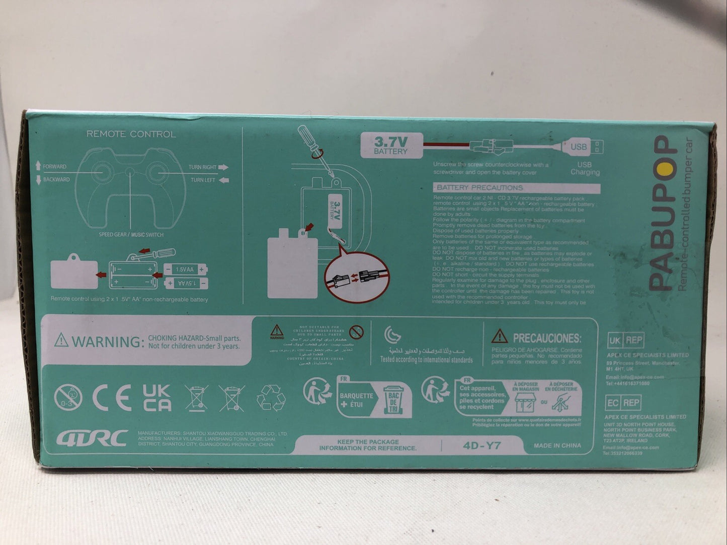 Jiakora Remote Control Cars Set of 2, Ejecting Bumper Cars with LED Lights