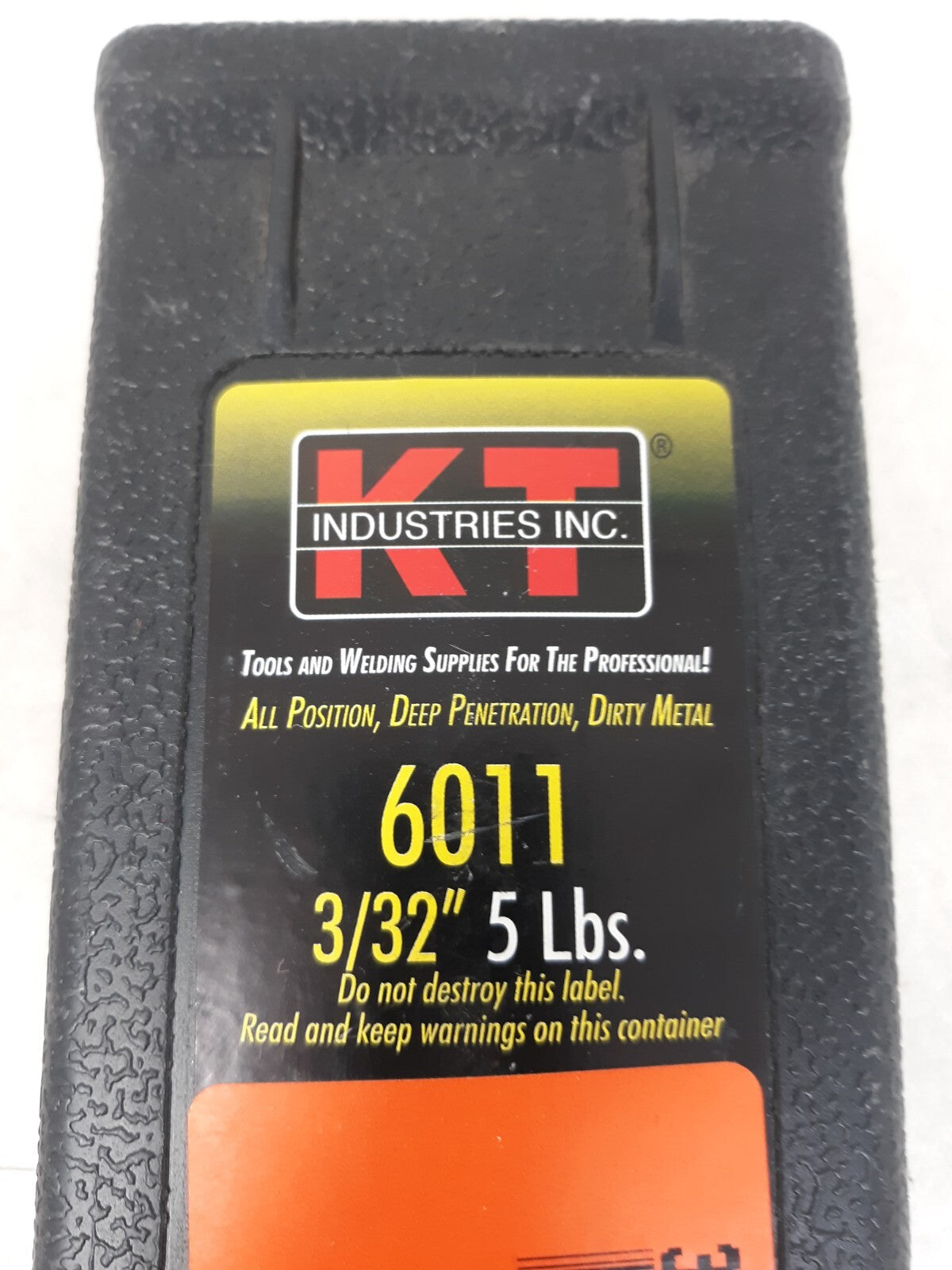 KT INDUSTRIES E6011 1/8" 5 LBS PROFESSIONAL WELDING ELECTRODES