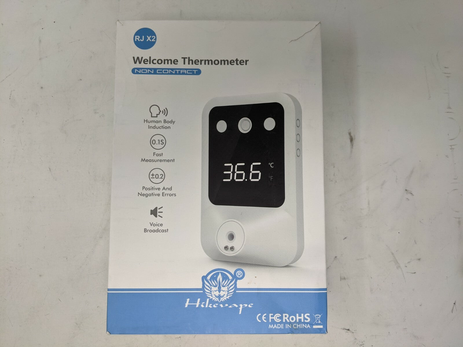 RJ X2 Welcome Thermometer Non Contact - Human Body Induction, Voice Broadcast