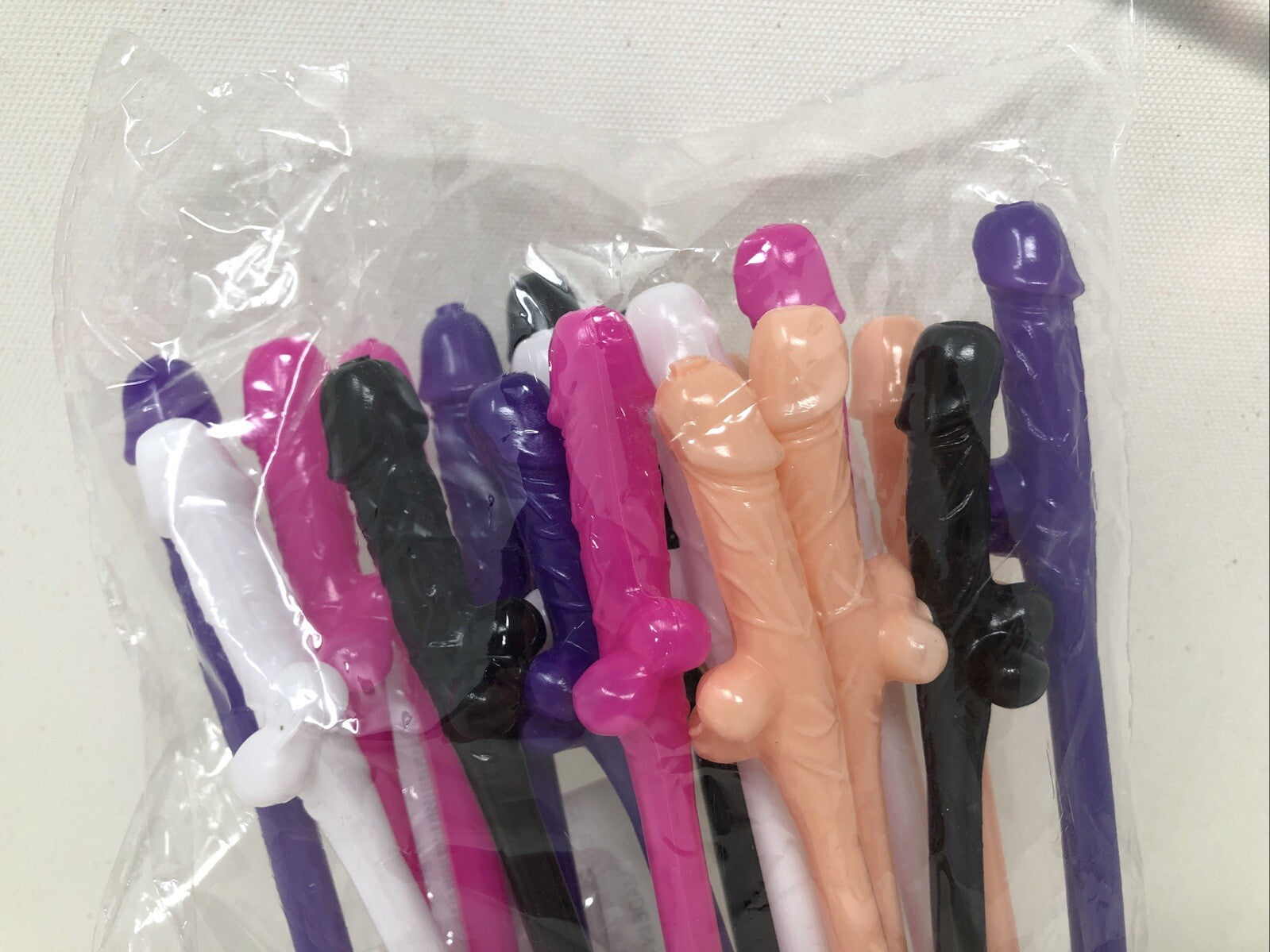 Bachelorette Drinking Straws W/ Confetti Multi Colored 20ct