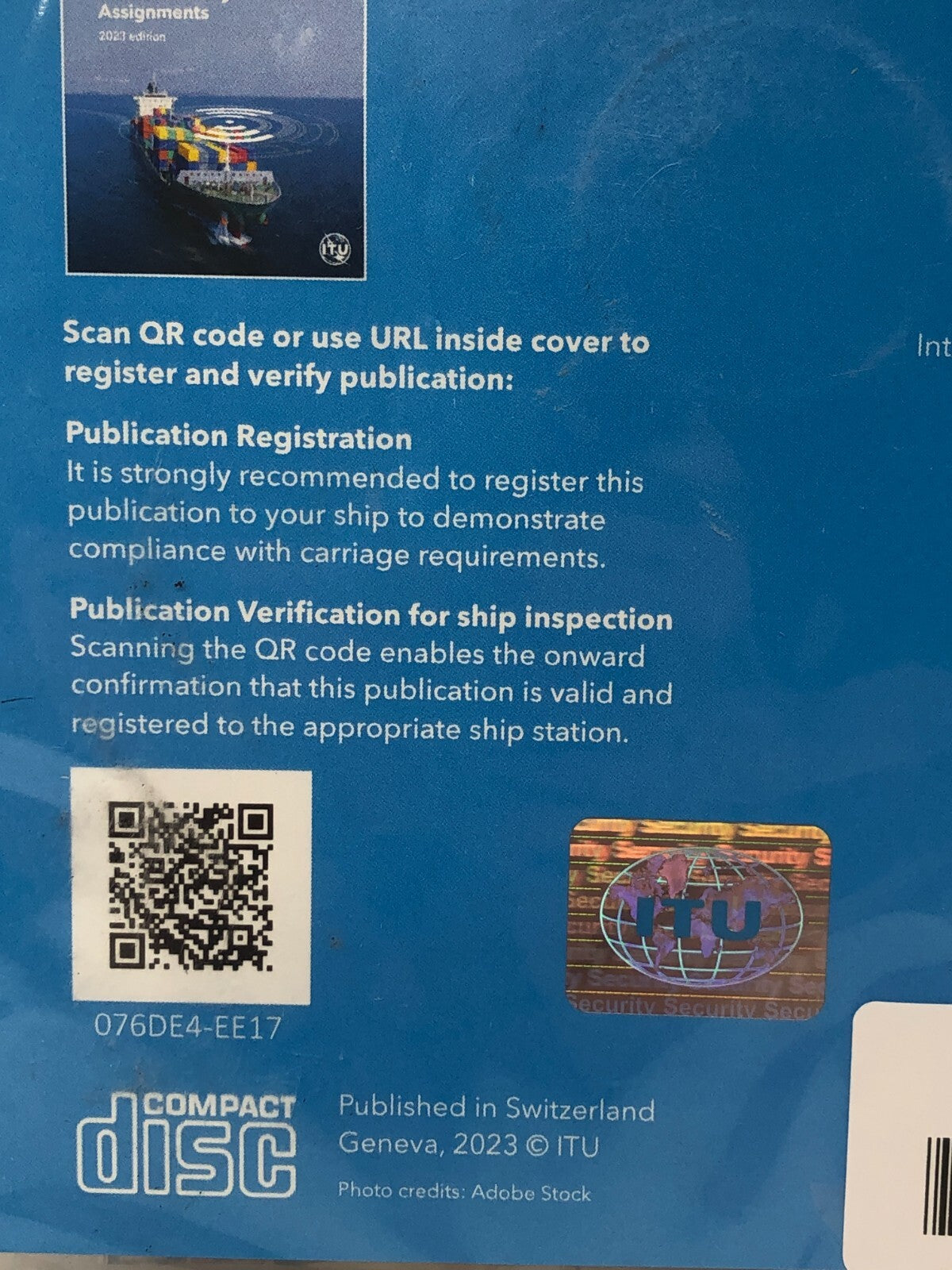 ITU Publications List IV of Coast Stations, 2023 Edition ~ Official Compact Disc