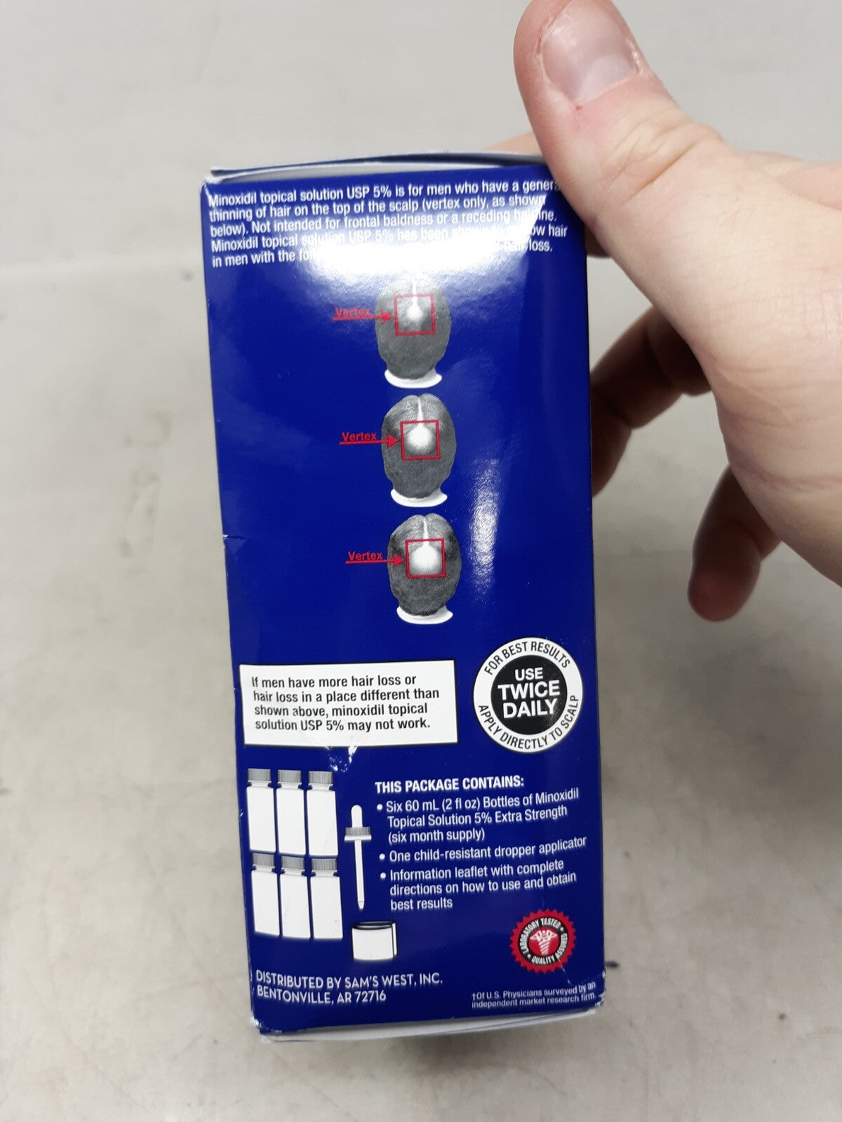 Member's Mark Hair Regrowth Treatment for Men- 2 fl. oz, 6ct