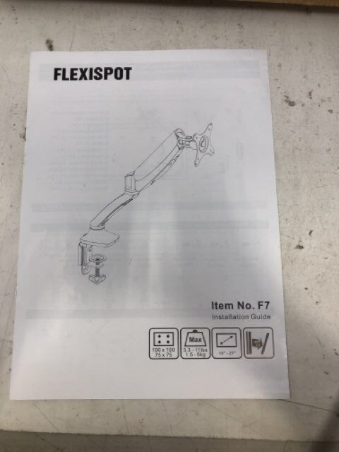 Loctek Flexispot F7 Monitor Mount for 10"-27" Monitors Black