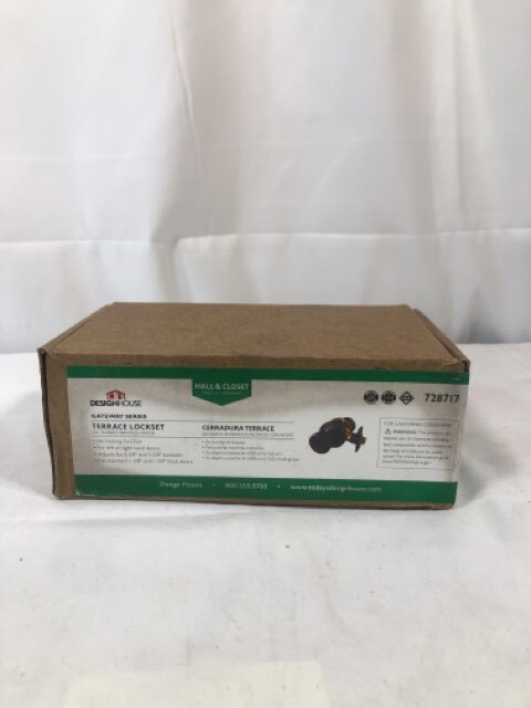 Design House Terrace Reversible Passage Door Knobset with 6-Way Latch - Oil Rubb