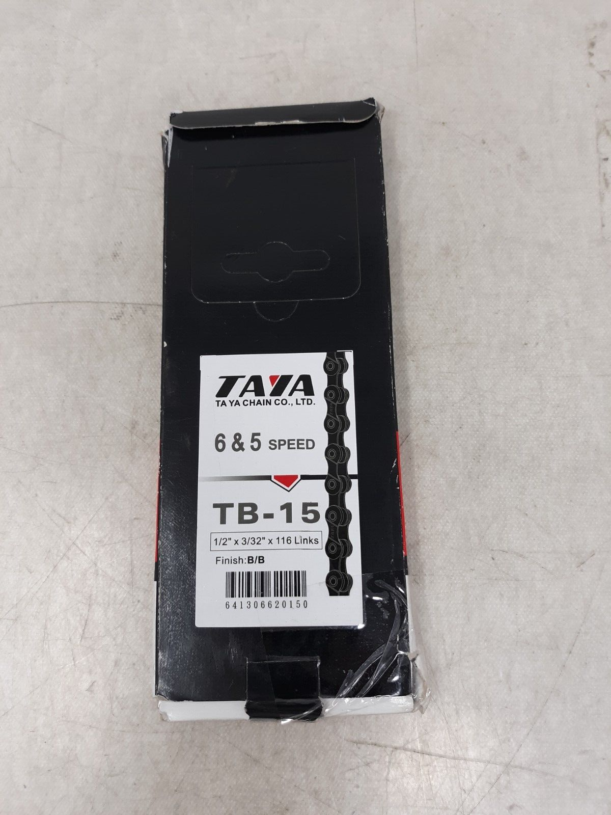 Taya TB15 6 & 5 Speed Bicycle Cycle Bike Chain 1/2 x 3/32 - 116L Black / Black