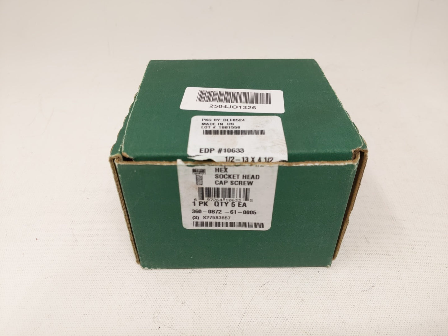 1/2-13 x 4-1/2 Hex-Socket Head Cap Screw KLI A574 USA (5-Pack) Steel