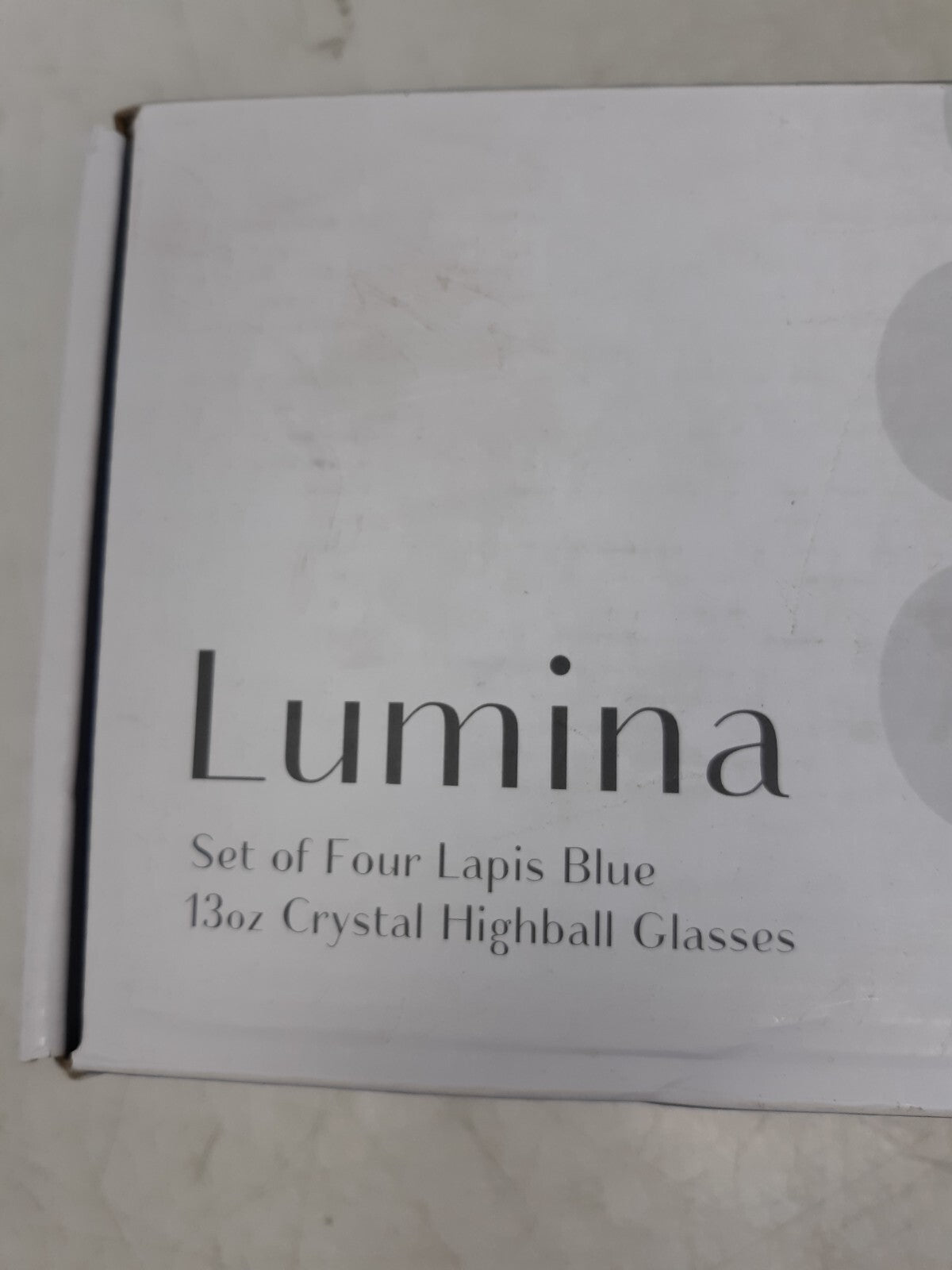 Godinger Lumina Blue Highball Glasses, Set of 4