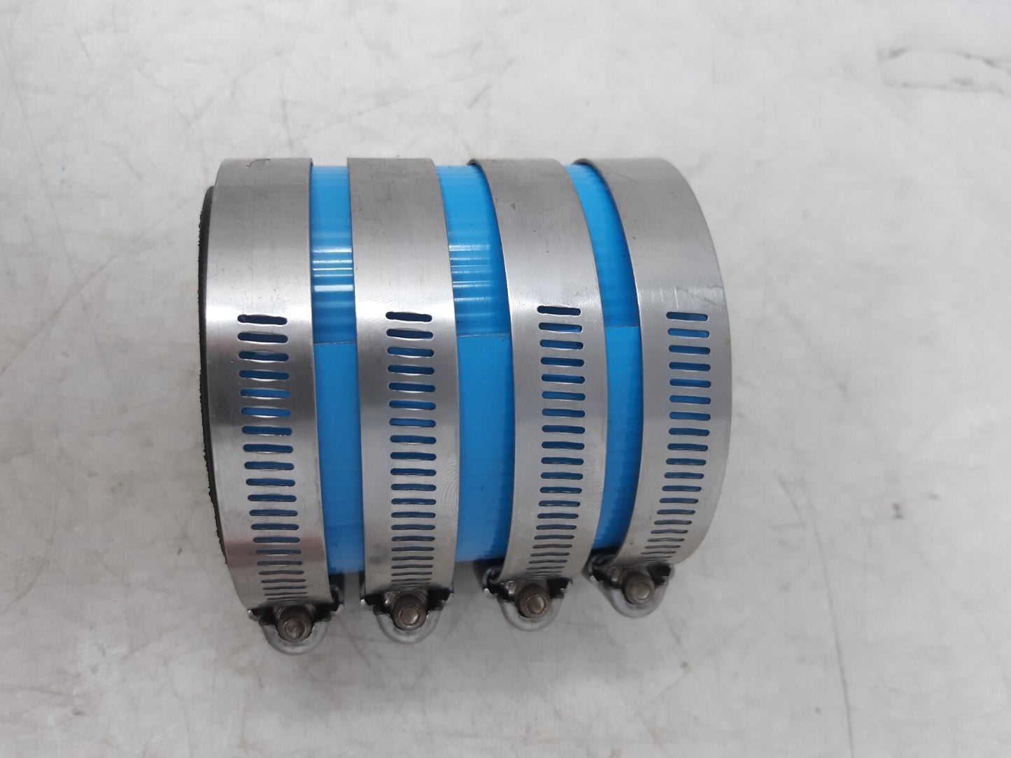 4-Band No-Hub Pipe Coupling 2" Flexible Rubber Stainless Clamp Sewer/Drain Fitti
