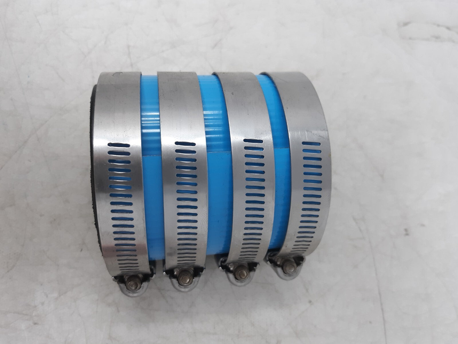 4-Band No-Hub Pipe Coupling 2" Flexible Rubber Stainless Clamp Sewer/Drain Fitti