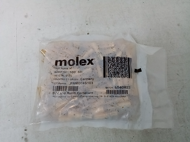 Molex FCT High Power Contact, Female, Straight, Crimp, 8-10 AWG - 100 count