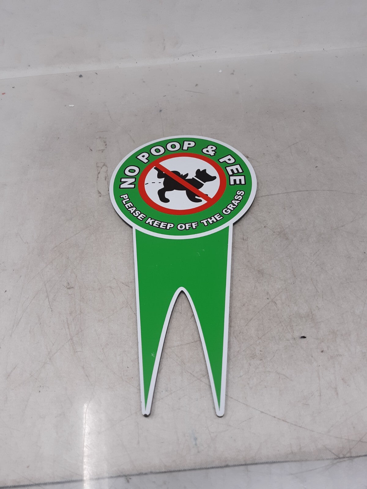 "No Poop & Pee" Animal Warning Sign for Grass