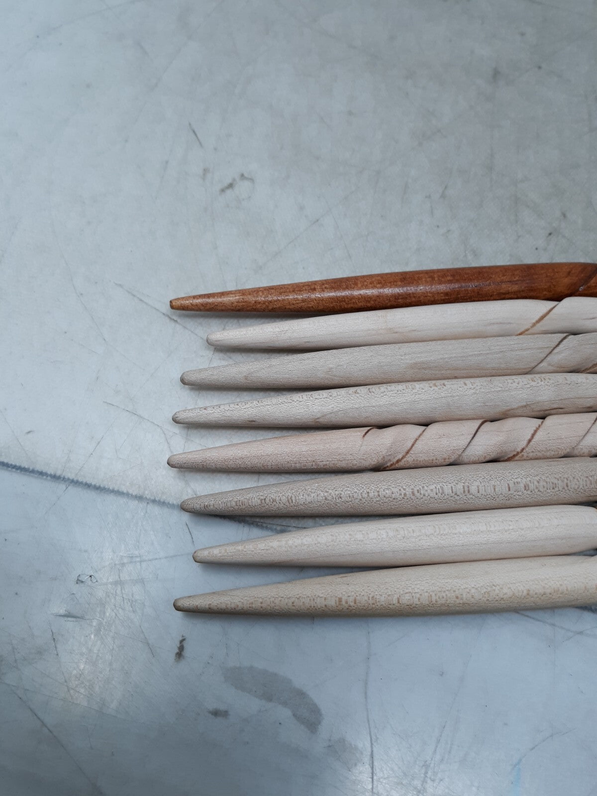 Lot of 8 Hand-Turned Wooden Wizard Wands