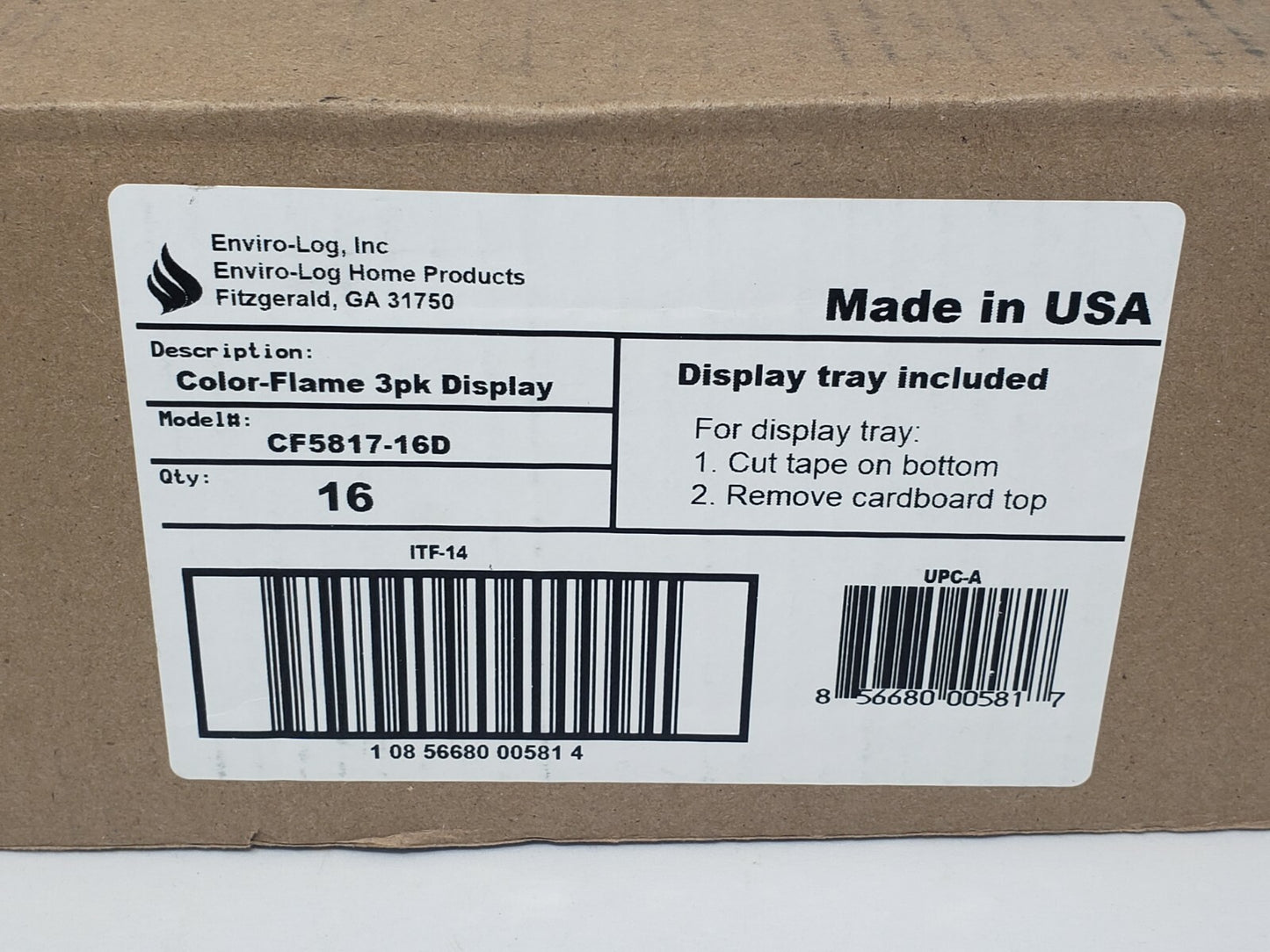 Lot Of 16 Enviro-Log-Color-Flame-3PK-CF5817-16