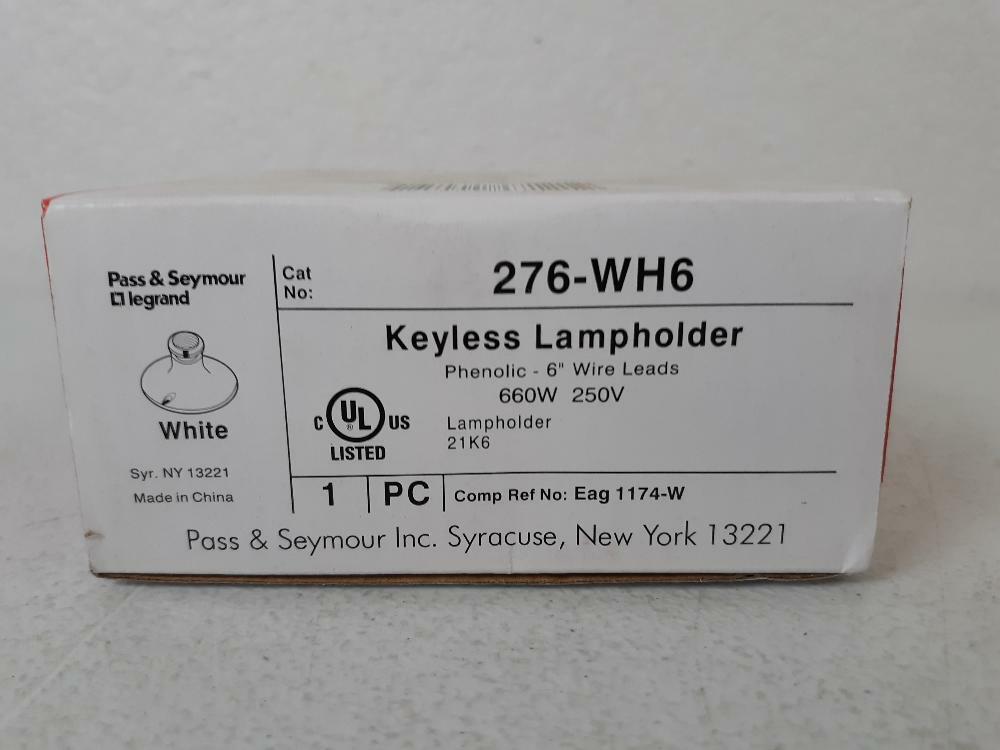Lot of 2 Seymour Legrand 276-WH6 Keyless Lampholder - 660W, 250V