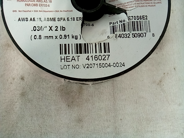 Harris mild steel roll 2lb. 70S6 .030" E70S6E2