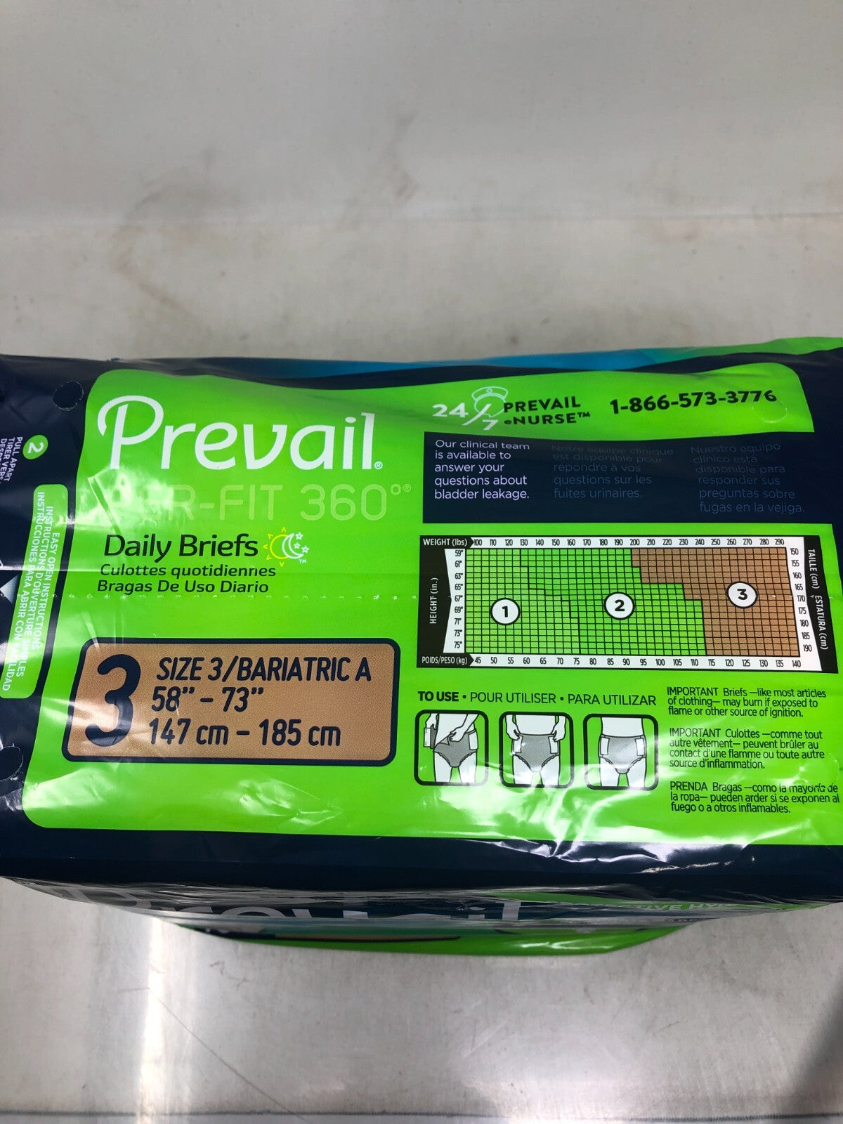 Prevail Per-Fit 360 Adult Incontinence Briefs Diapers, PFNG-014