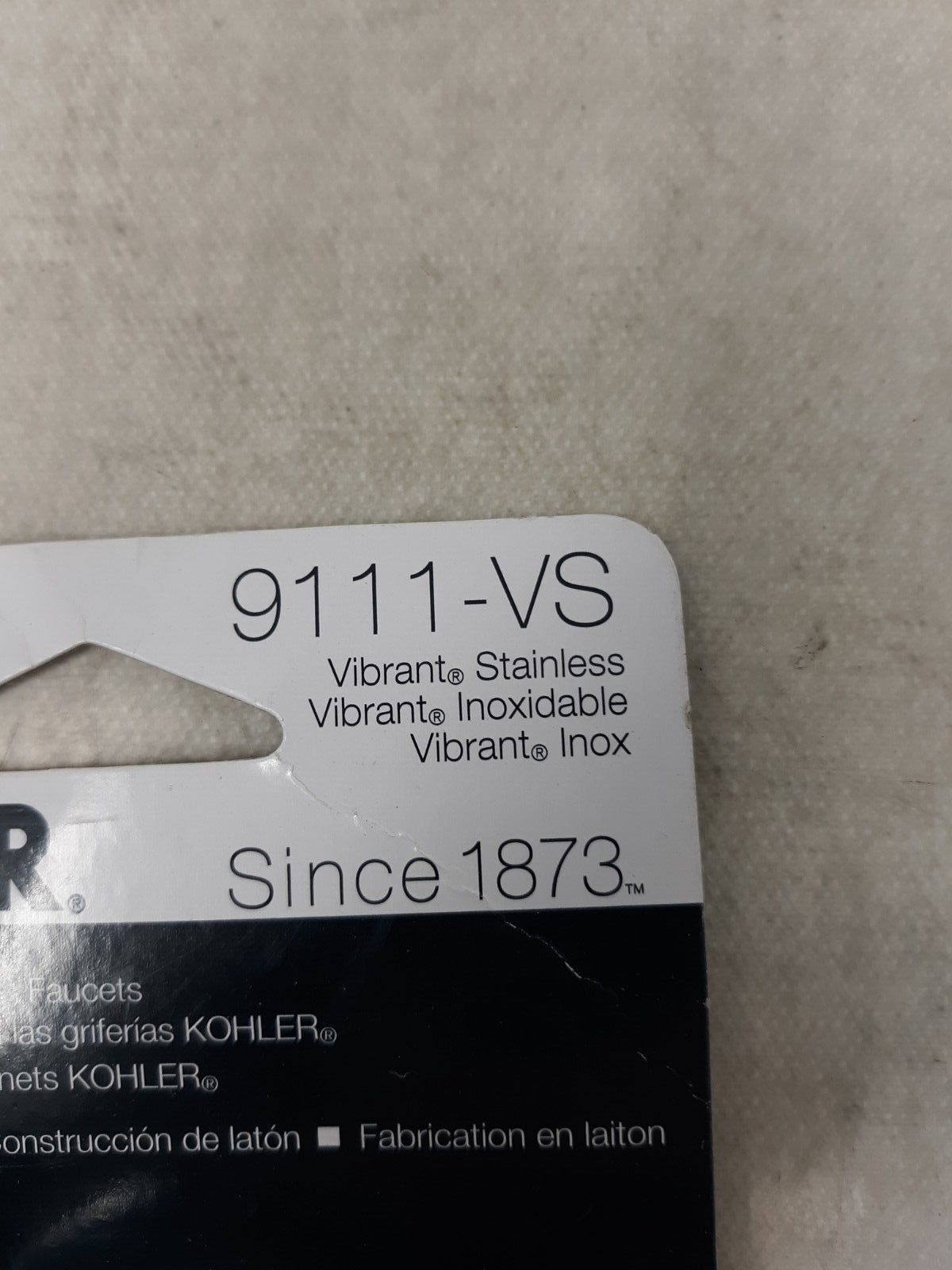 KOHLER K-9111-VS Air Gap Cover with Collar, Vibrant Stainless