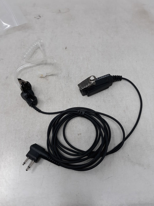 2-Pin Walkie Talkie Earpiece Headset with Mic – Clear Acoustic Tube for Radios