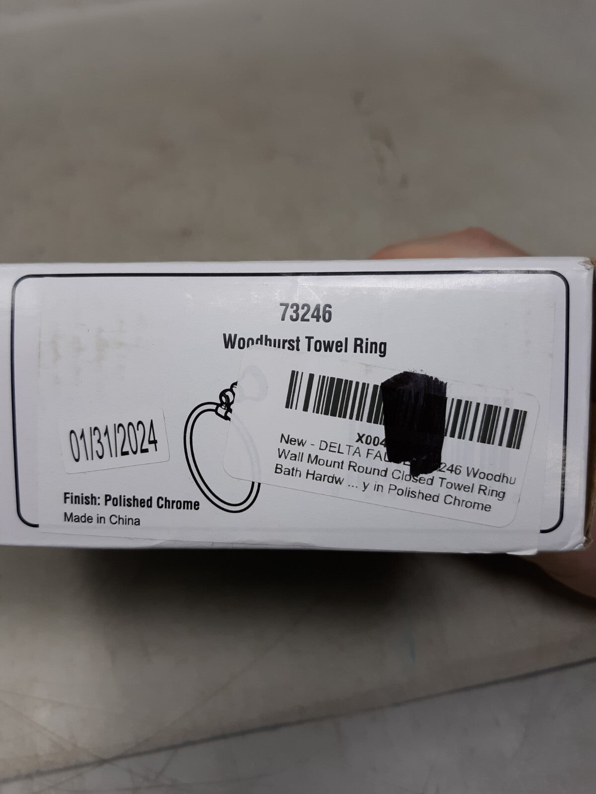 Delta Woodhurst Wall Mount Towel Ring Chrome 73246