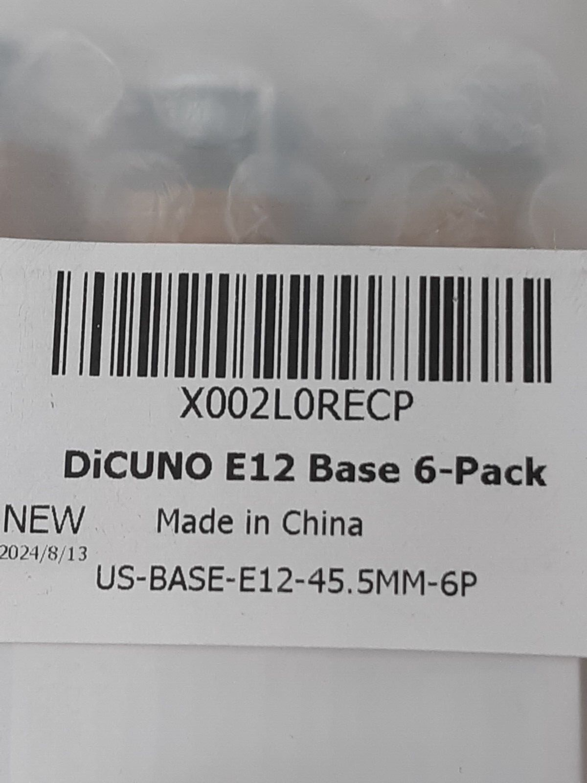 DiCUNO E12 Base Light Socket Adapter 6-Pack for Bulb Holders