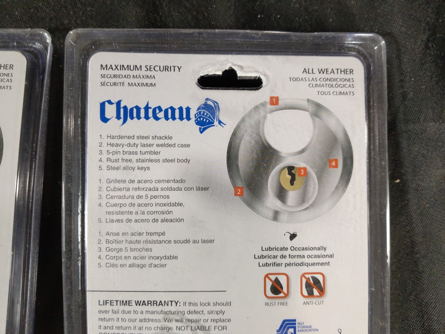 3 / Chateau Security Specialists Stainless Steel Storage Locks 2 3/4"/70mm C870