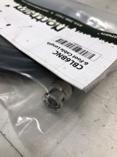 Northern CBL6BNC 6ft Video Coax Cable BNC Male to Male Black Lot of 6