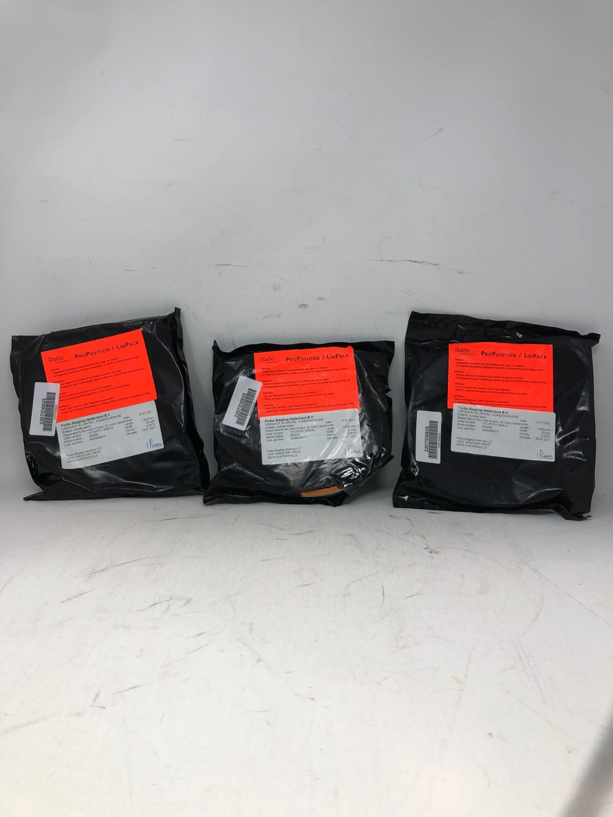 Forbo Movement Systems ProPosition/Linpack R 14-Linatril ~ Lot of 3 Green/Orange