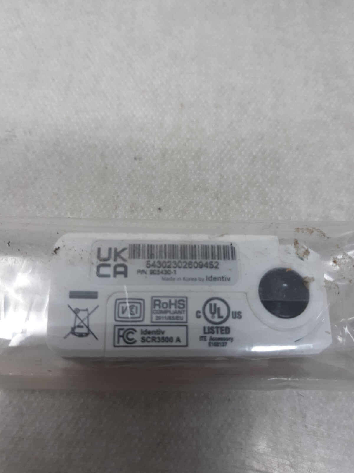 Genuine IDENTIV SmartFold Smart Card Reader USB SCR3500 905430-1