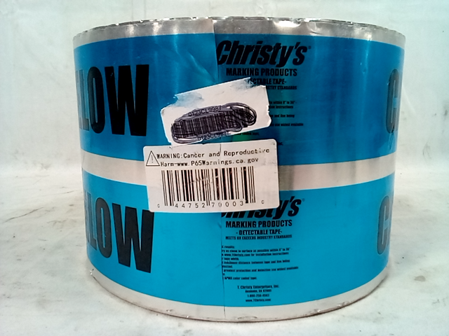 Christy's Marking Products Caution Water Line Buried Below Tape 6in x 1000ft