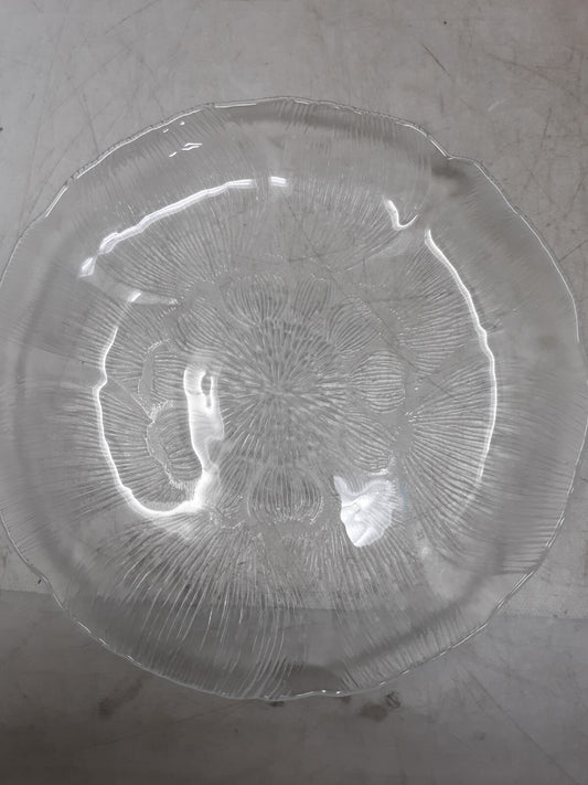 Arcoroc Fleur Dessert Plate 7.5" Tempered Glass Clear Floral Pattern Lot of 36